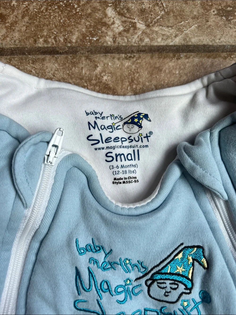 Baby Merlin’s Blue Magic Sleepsuit One-Piece Footed Pajama
